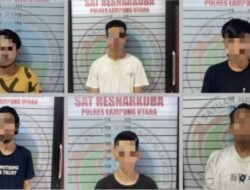 Enam Penyalahguna Narkoba di Amankan Polres Lampung Utara