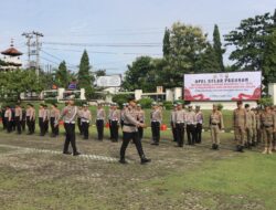 Jelang Operasi Keselamatan Krakatau Tahun 2024, Polres Lampung Utara Melaksanakan Apel Gelar Pasukan