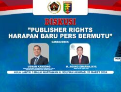 DEMI HARAPAN BARU PERS BERMUTU, PWI LAMPUNG GELAR DISKUSI PUSBLISER RAIGH