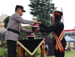 Polda Lampung Gelar Upacara Pengambilan Air Suci Menjelang Hari Bhayangkara ke-78