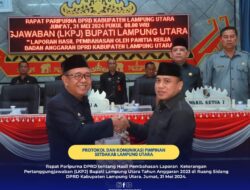 DPRD Lampung Utara Laksanakan Penandatanganan LKPJ Anggaran Tahun 2023