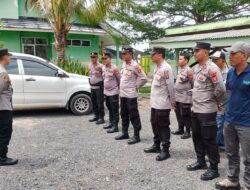 OMP Krakatau 2024, Puluhan Personel Polres Lampung Tengah Amankan Giat Kampanye Paslon Bupati Wakil Bupati di Kotagajah