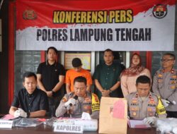 Pelaku Penembakan Istri di Lampung Tengah Berhasil Diamankan, Kapolres Gelar Konferensi Pers