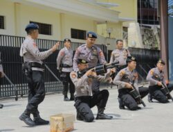 Tingkatkan Kompetensi Personel, Satbrimob Dan Ditsamapta Polda Lampung Gelar Pelatihan Bersama Pengendalian Massa