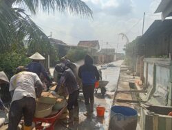 utamakan kenyamanan warga,kampung Rejosari Mataram penuhi pembangun rabat beton