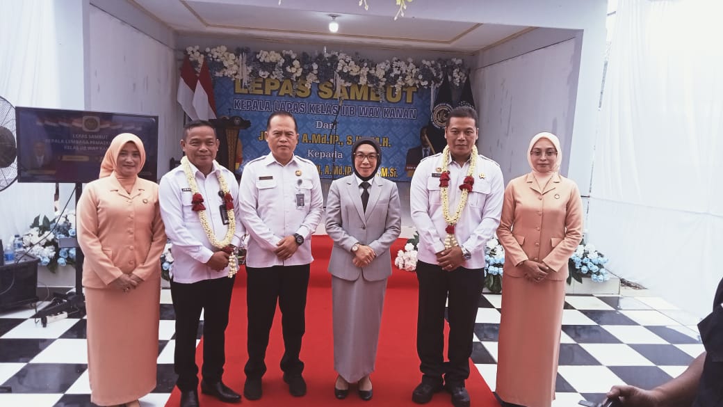 Bupati Ayu Asalasiyah,S.Ked., Hadiri Pisah Sambut Kalapas Kelas II B Way Kanan