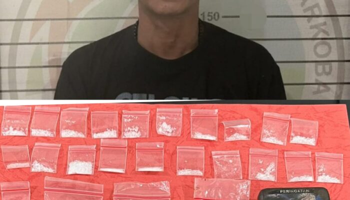 Polres Lampung Utara Ungkap Kasus Narkotika, Seorang Pria Ditangkap dengan Puluhan Paket Sabu
