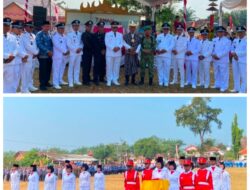 Upacara HUT RI KE- 81 di Lapangan Merdeka Kecamatan Selagai Lingga di hadiri oleh anggota DPRD Purheri Sumardianto